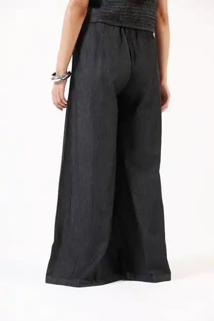 DENIM MEGA WIDE LEG TROUSERS - Shanakht