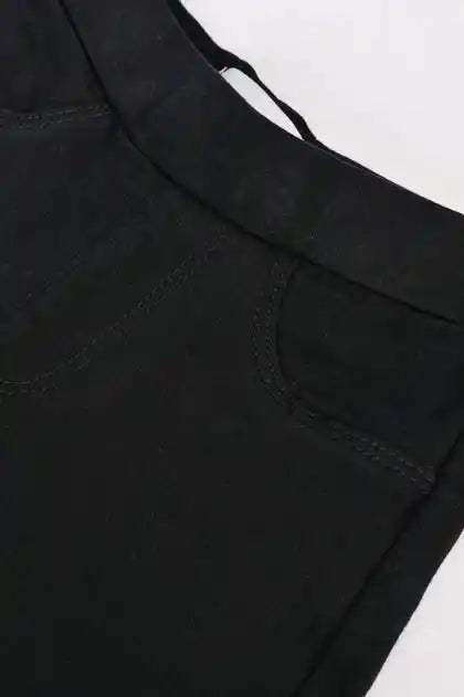 GIRLS DENIM LOOK FLARED JEGGINGS - Shanakht