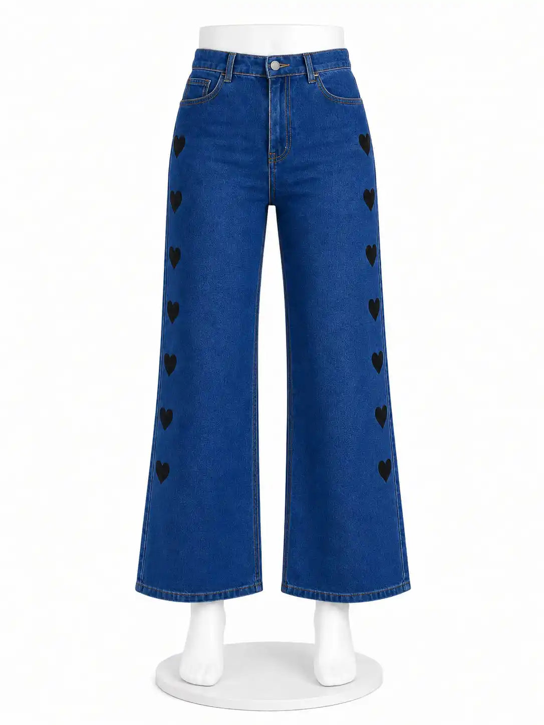 Wide Leg Heart Jeans - Shanakht